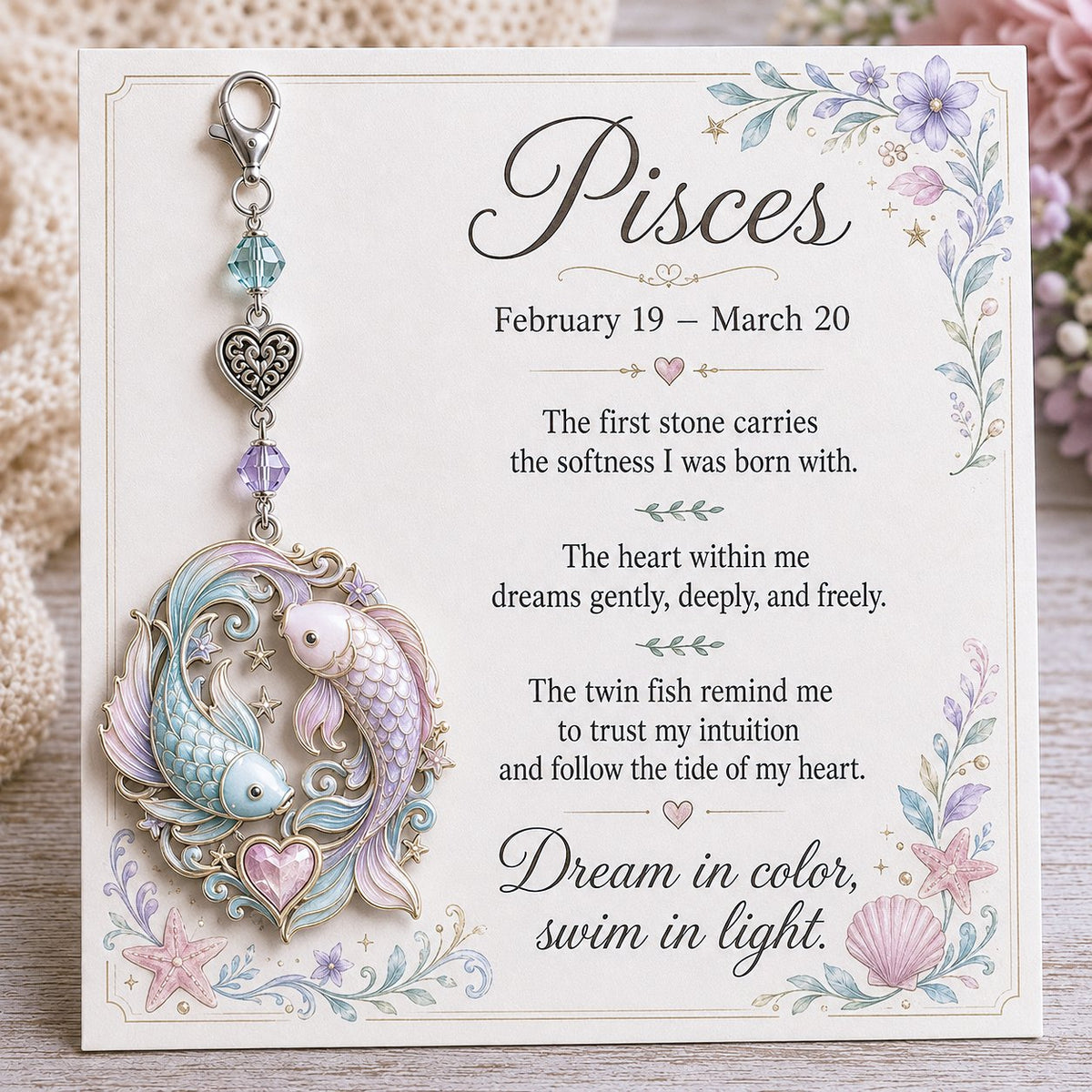 ππ A small charm tailor-made for her β Zodiac Charm Commemorative Card