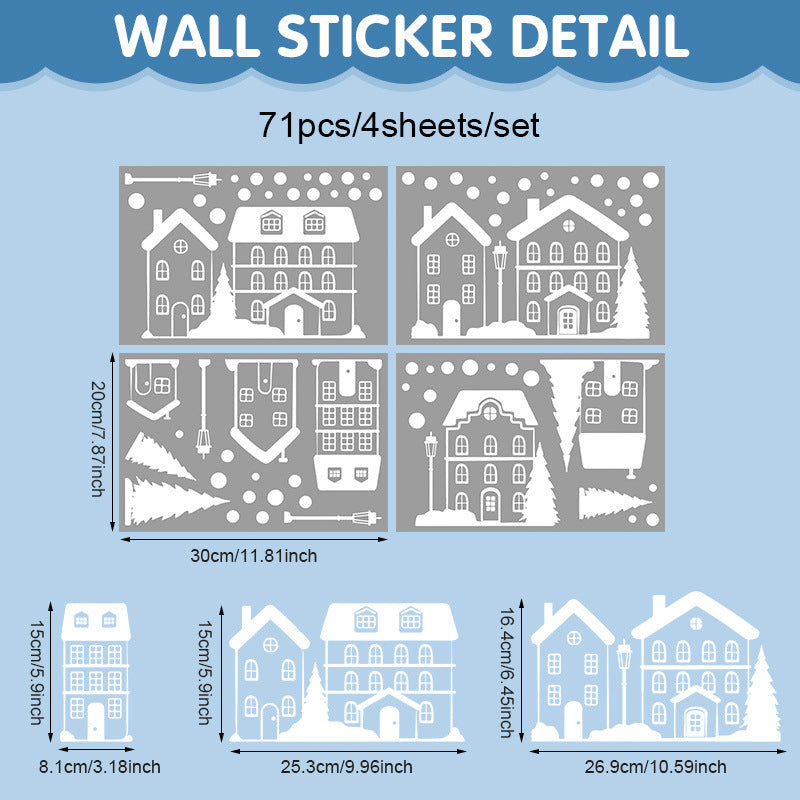 ❄️ Christmas Village Window Decals – A Touch of Holiday Magic for Bare Glass