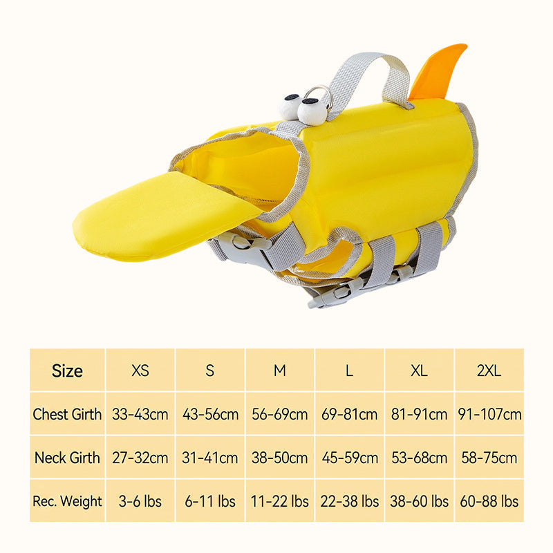 🐶🏊♂️Animal Design Dog Life Flotation Vest — High Buoyancy & Top Rescue Handle! ✨