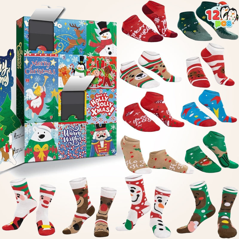 π Festive Christmas Sock Advent Calendar: Daily Unboxing Holiday Gift Box! π§¦β¨