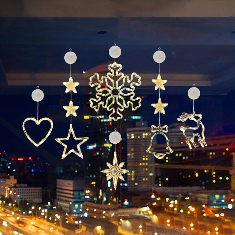 ✨❄️Christmas LED Suction Cup Window Lights – Cordless & Damage-Free Holiday Glow