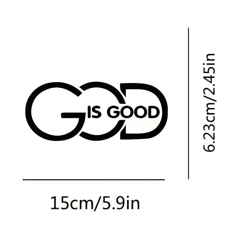 🙏 “God Is Good” Christian Car Decal – Four words. One truth🎁