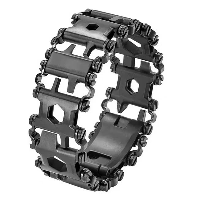 š ļø Stainless Steel Modular Multitool Bracelet ā Wearable EDC Utility Wristband