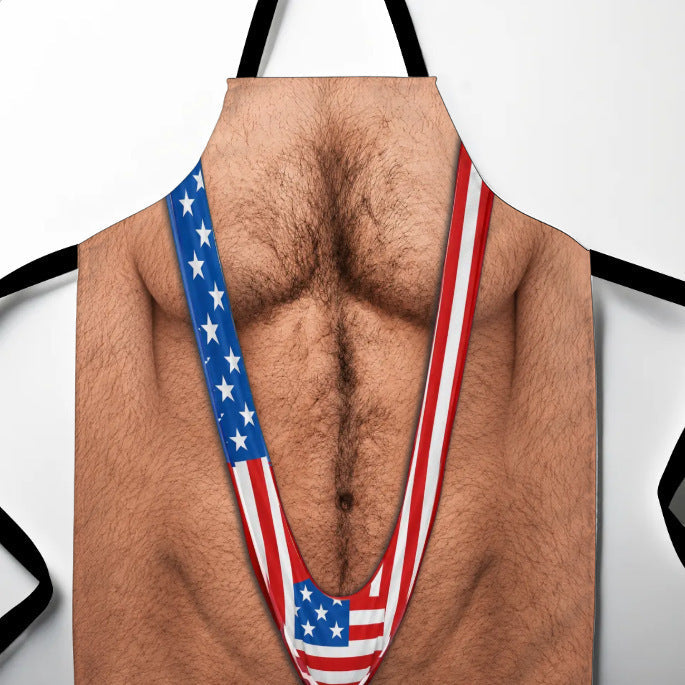 ๐๐ฅ Novelty Hairy Chest Apron-The Funniest Thing You'll Wear While Cooking