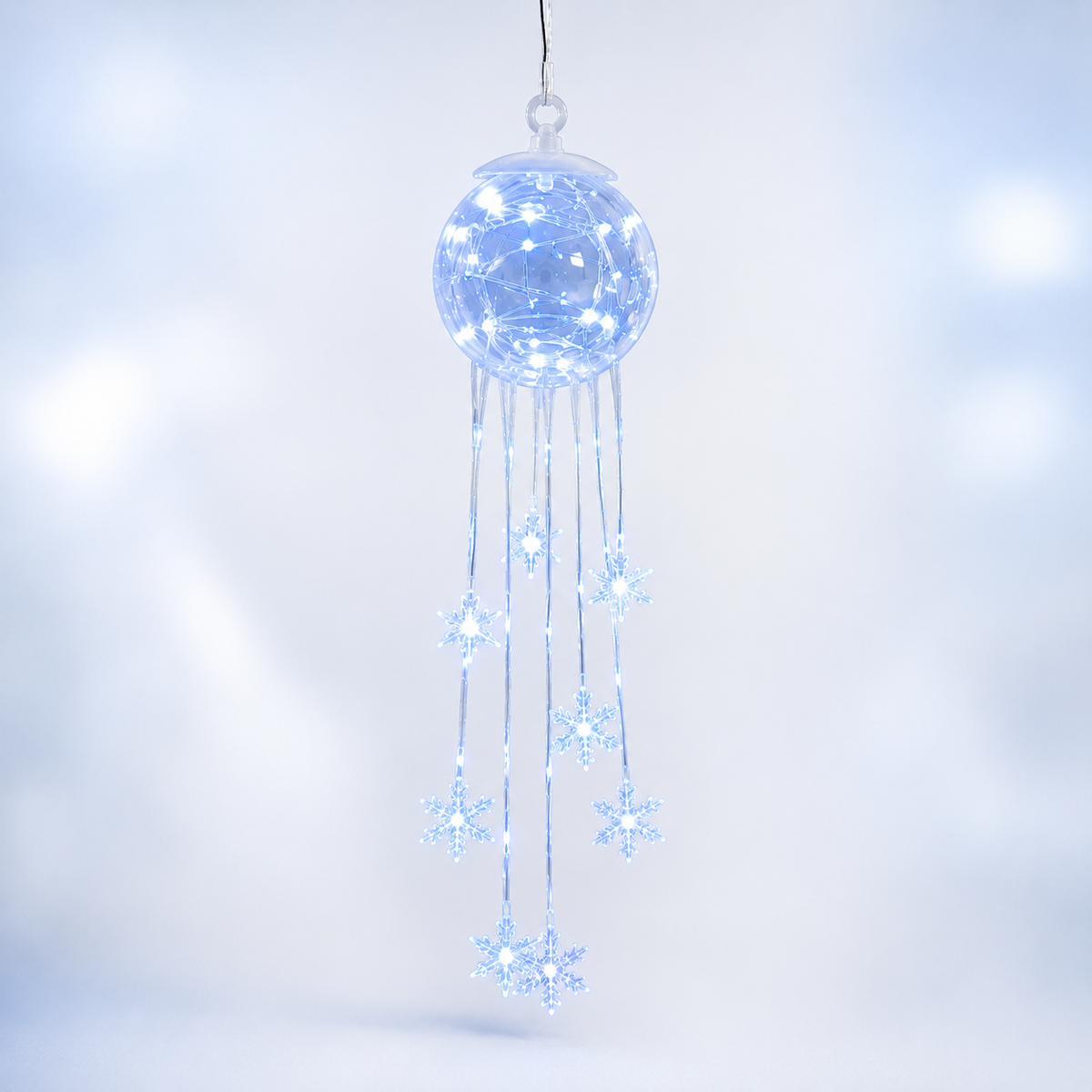 ❄️Winter Magic Snowflake Cascade – LED Hanging Christmas Ornament💎