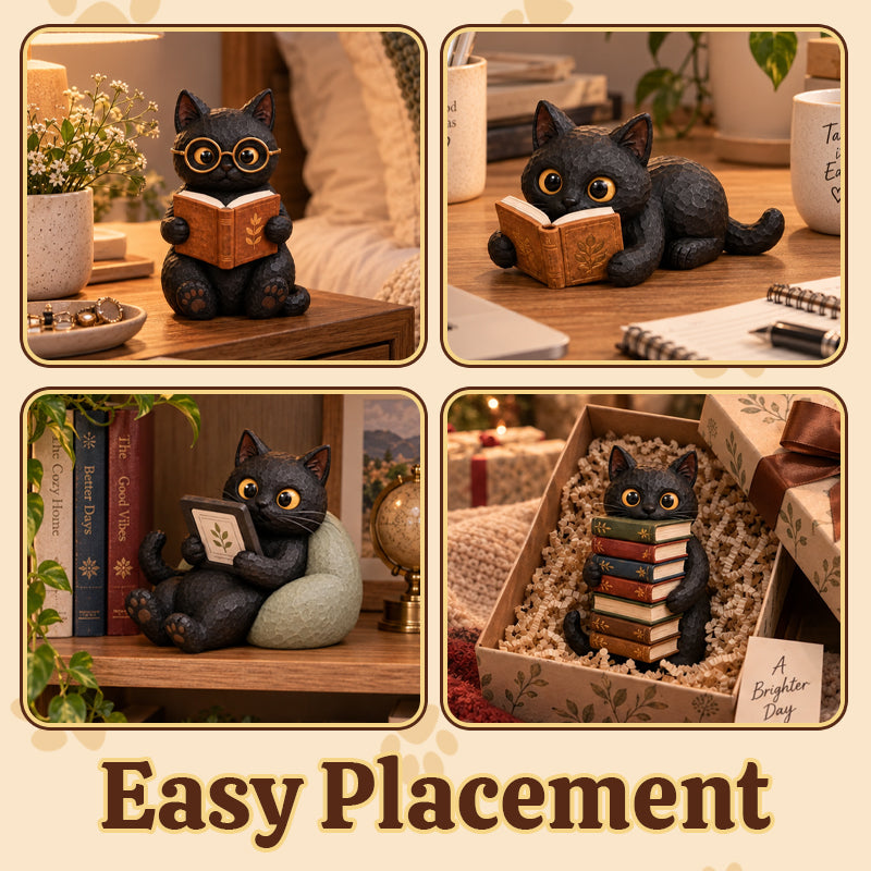 ๐ฑ๐Reading Cat Figurine โ Always Time for One More Chapter