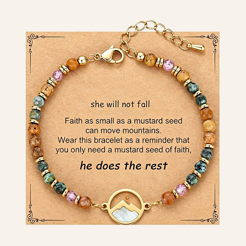 🌿✨ Adjustable Mustard Seed Bracelet — small in size, big in meaning. Wear your faith