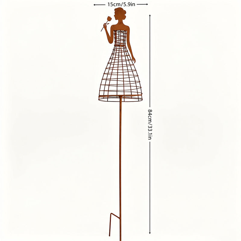 🌹Rust-Style Female Dress Plant Climbing Trellis - Outdoor Garden Decor