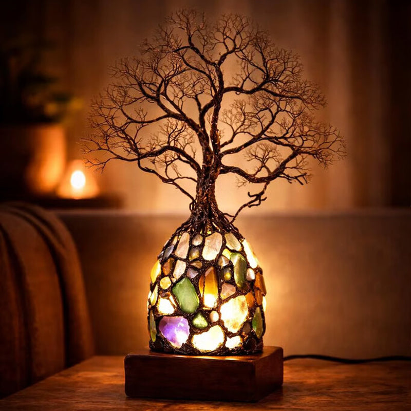 ✨ Bring Positive Energy & Peace Into Your Home With This Stunning Crystal Tree Lamp