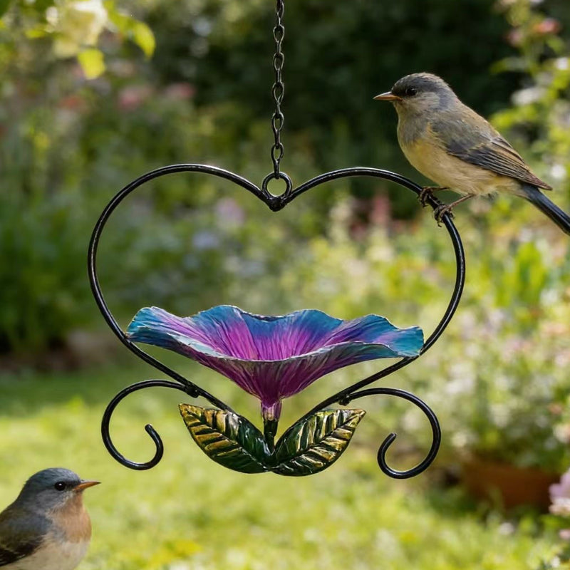 ๐ฆ Heart-Shaped Bird Feeder โ Floral, Hanging,Perfect for Backyard or Balcony ๐ก