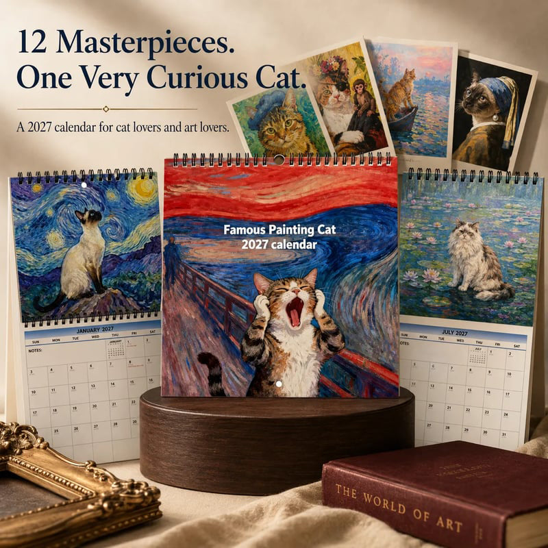 😹📅 2027 Funny Cat Meme Calendar — a new laugh every month, with planning built in