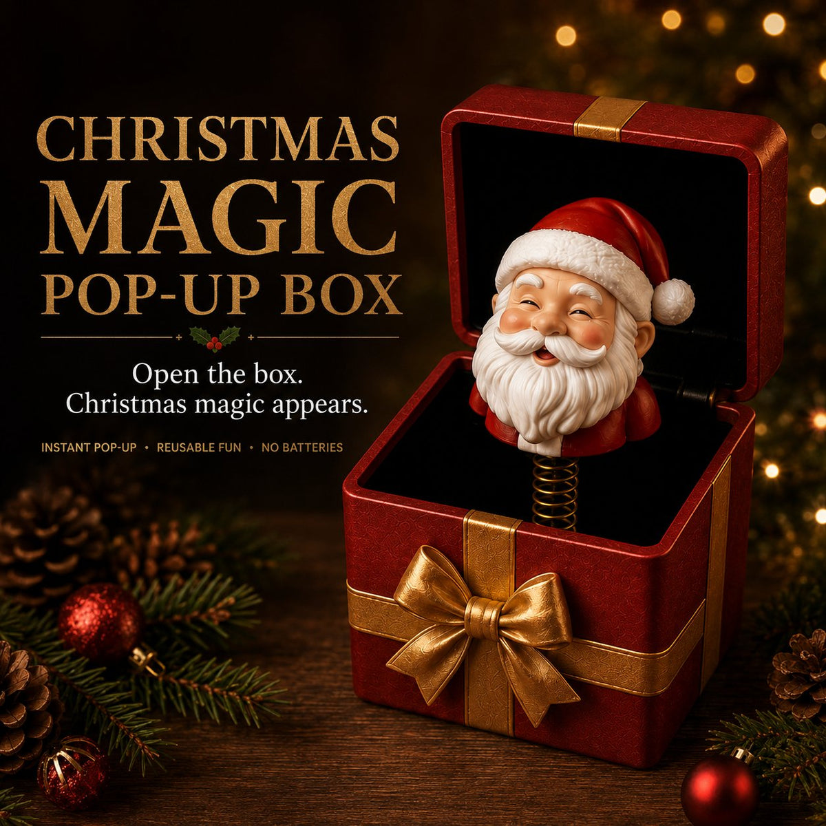 🎁🎄 Christmas Magic Pop-Up Gift Box — lift the lid, and Christmas jumps out