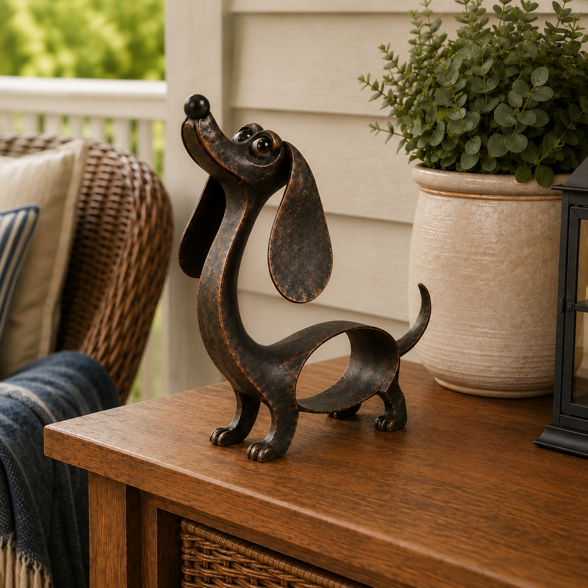 🐾Rustic Dachshund Metal Sculpture