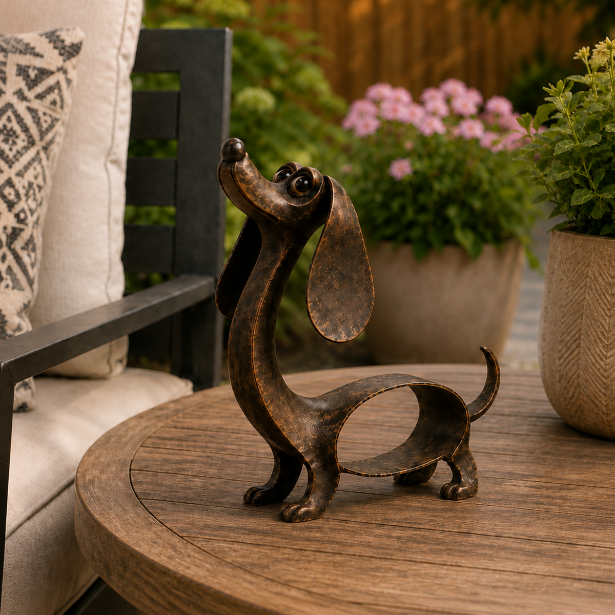 🐾Rustic Dachshund Metal Sculpture