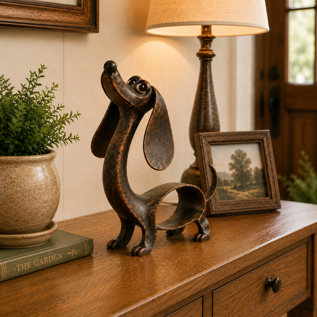 🐾Rustic Dachshund Metal Sculpture