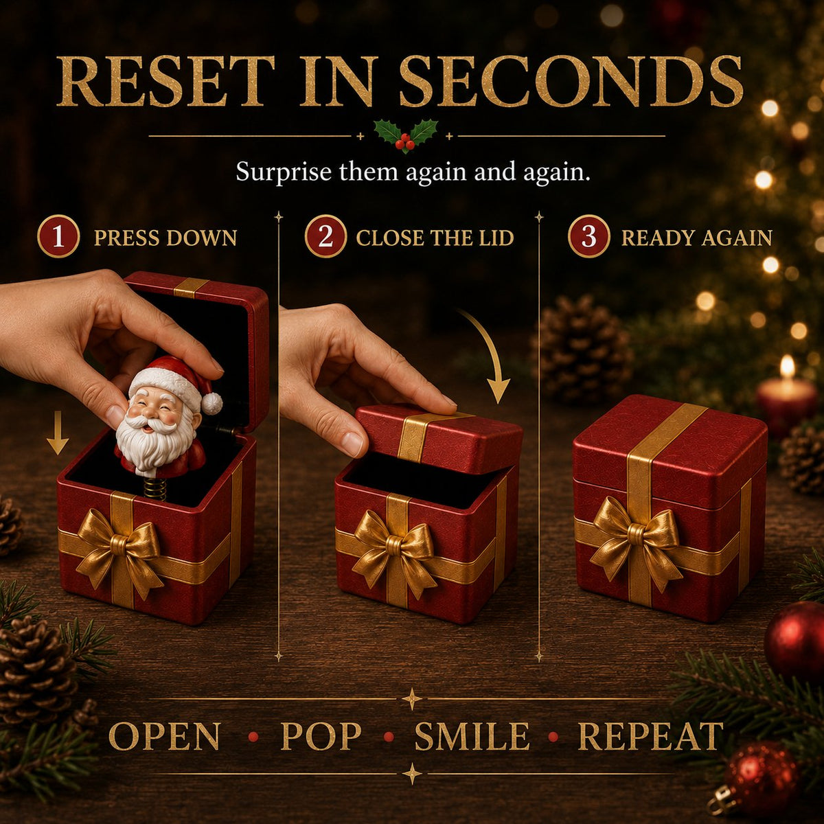 🎁🎄 Christmas Magic Pop-Up Gift Box — lift the lid, and Christmas jumps out