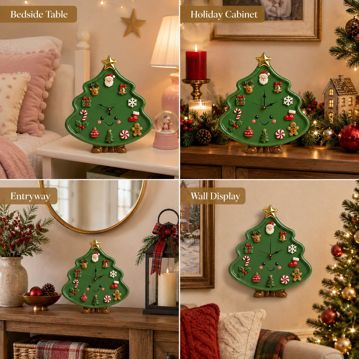 🎄 Interactive Magnetic Christmas Tree Clock — Creative Holiday Decor Kids Can Actually Play With! ✨🕰️