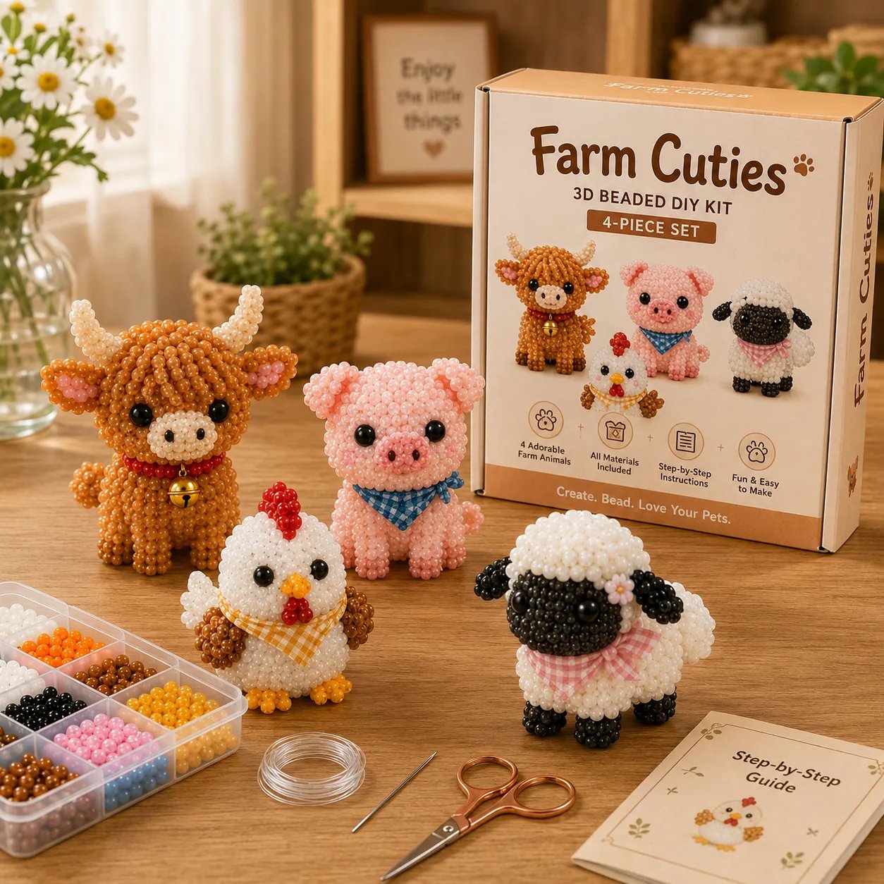 🐦Your New Favorite Cozy Hobby Is Here! ✨ Tiny 3D Beaded Animal DIY Kit