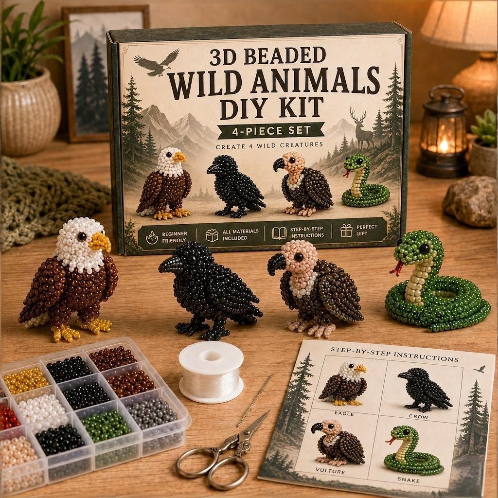 🐦Your New Favorite Cozy Hobby Is Here! ✨ Tiny 3D Beaded Animal DIY Kit