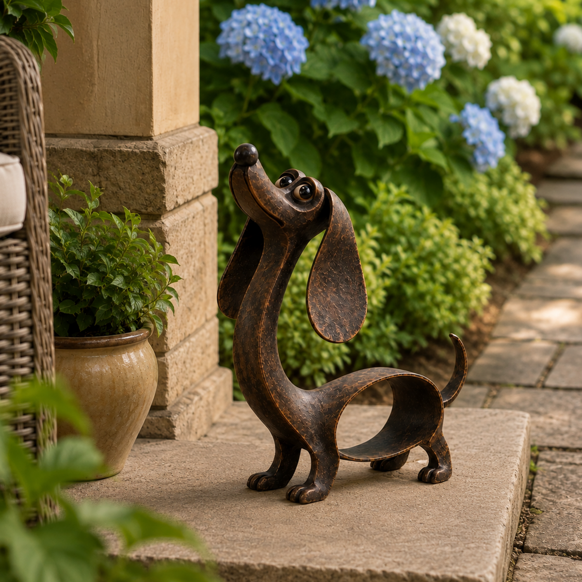 🐾Rustic Dachshund Metal Sculpture