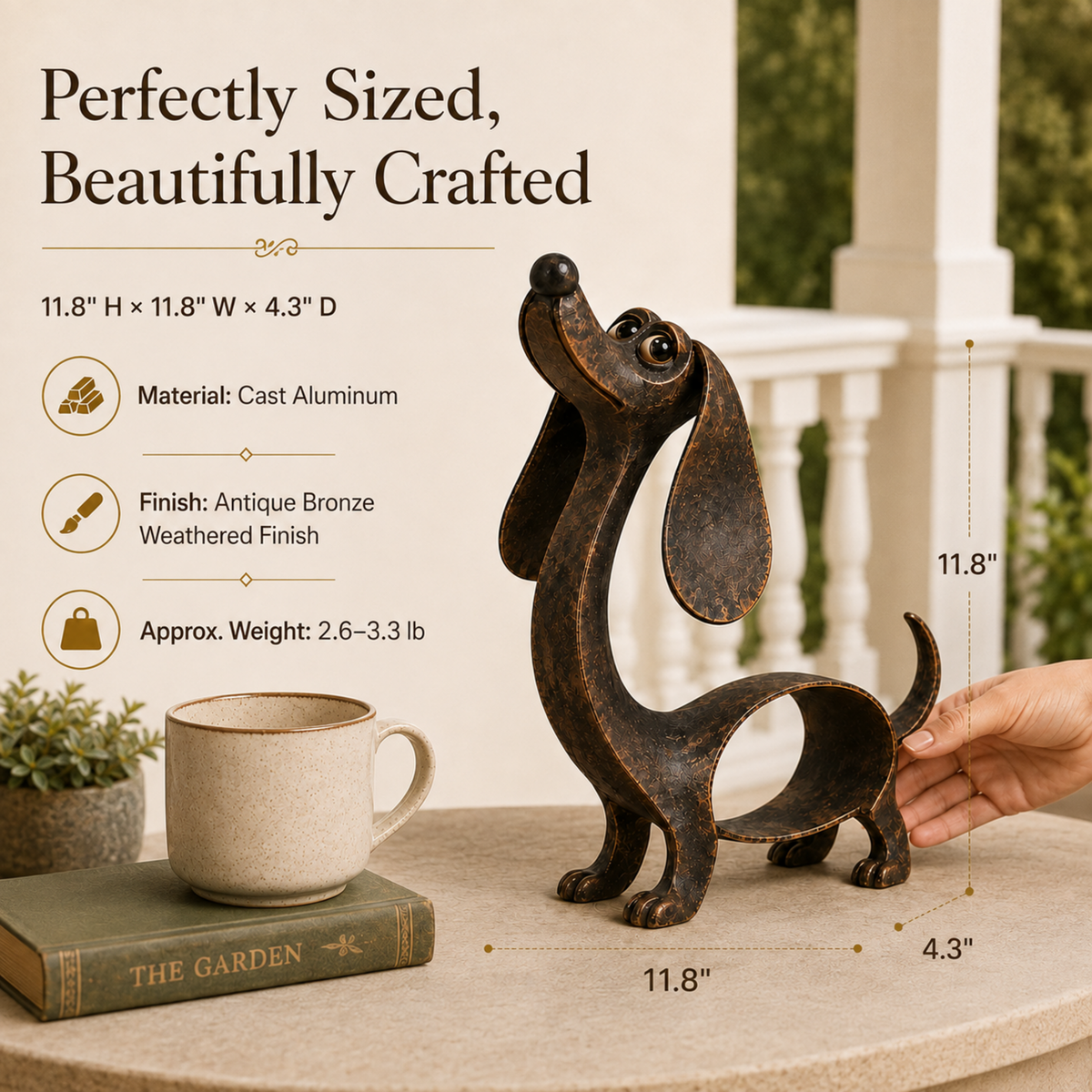 🐾Rustic Dachshund Metal Sculpture