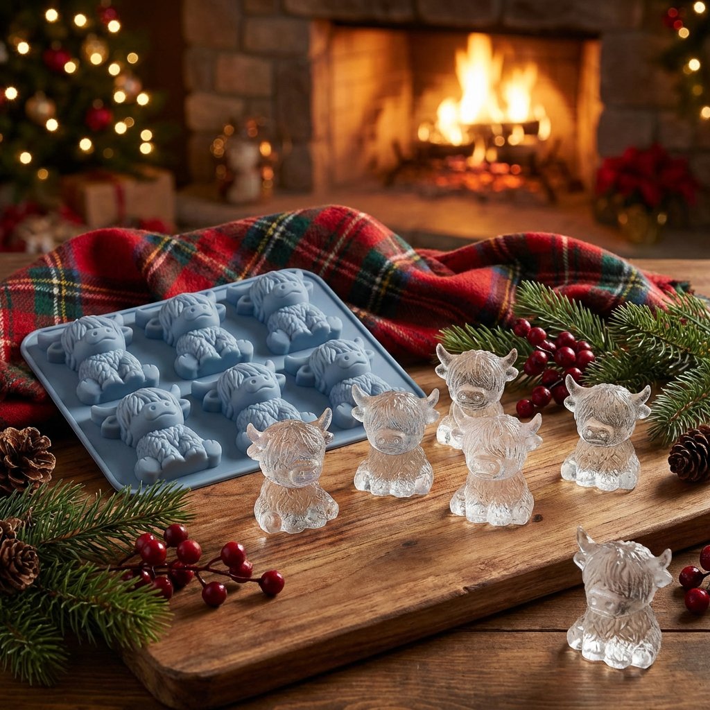 🎁Buy 1 Get 1 Free🐮Meet your new favourite drinking buddy! -- Mini Highland Cow Ice Cube Mold
