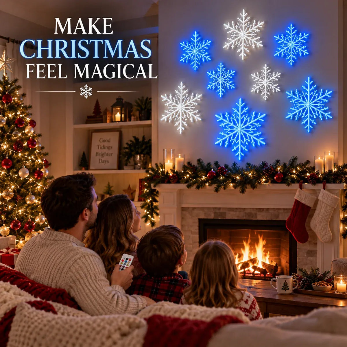 ❄️✨ LED Snowflake Wall Lights — hang them up, and bring a winter wonderland indoors