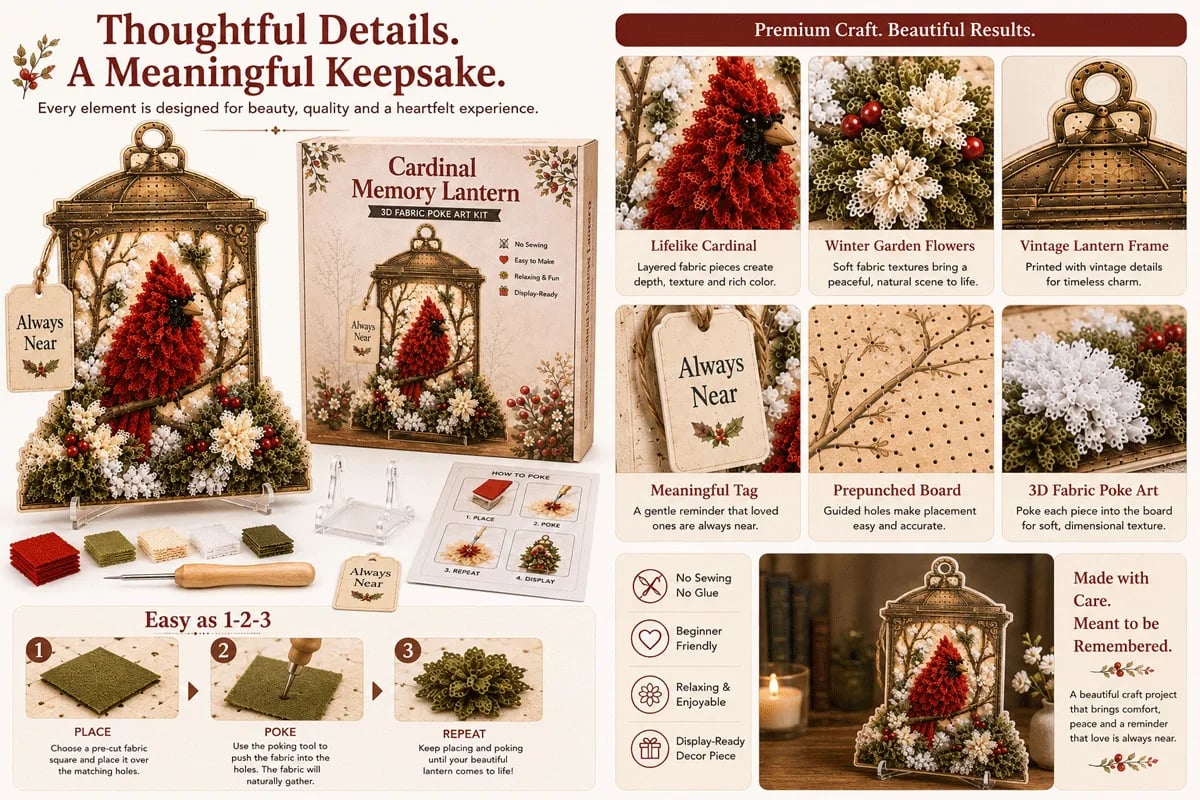 🕊️3D Fabric Memory Lantern Kit – Craft a Heartfelt Keepsake of Everlasting Love! ❤️✨