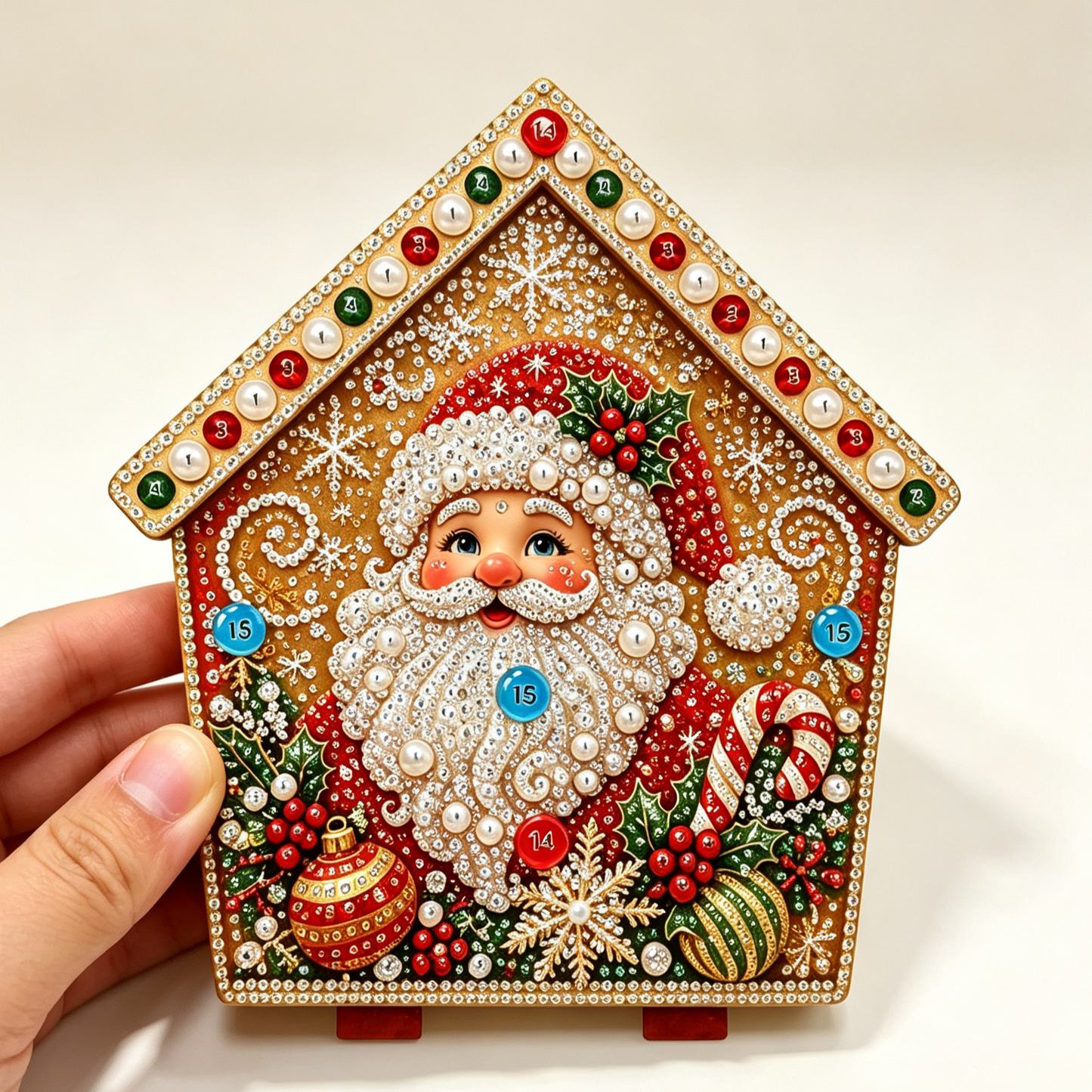 ✨ Christmas Wooden House 3D Diamond Art DIY Kit — Craft Your Own Sparkling Holiday Display! 🎄✨
