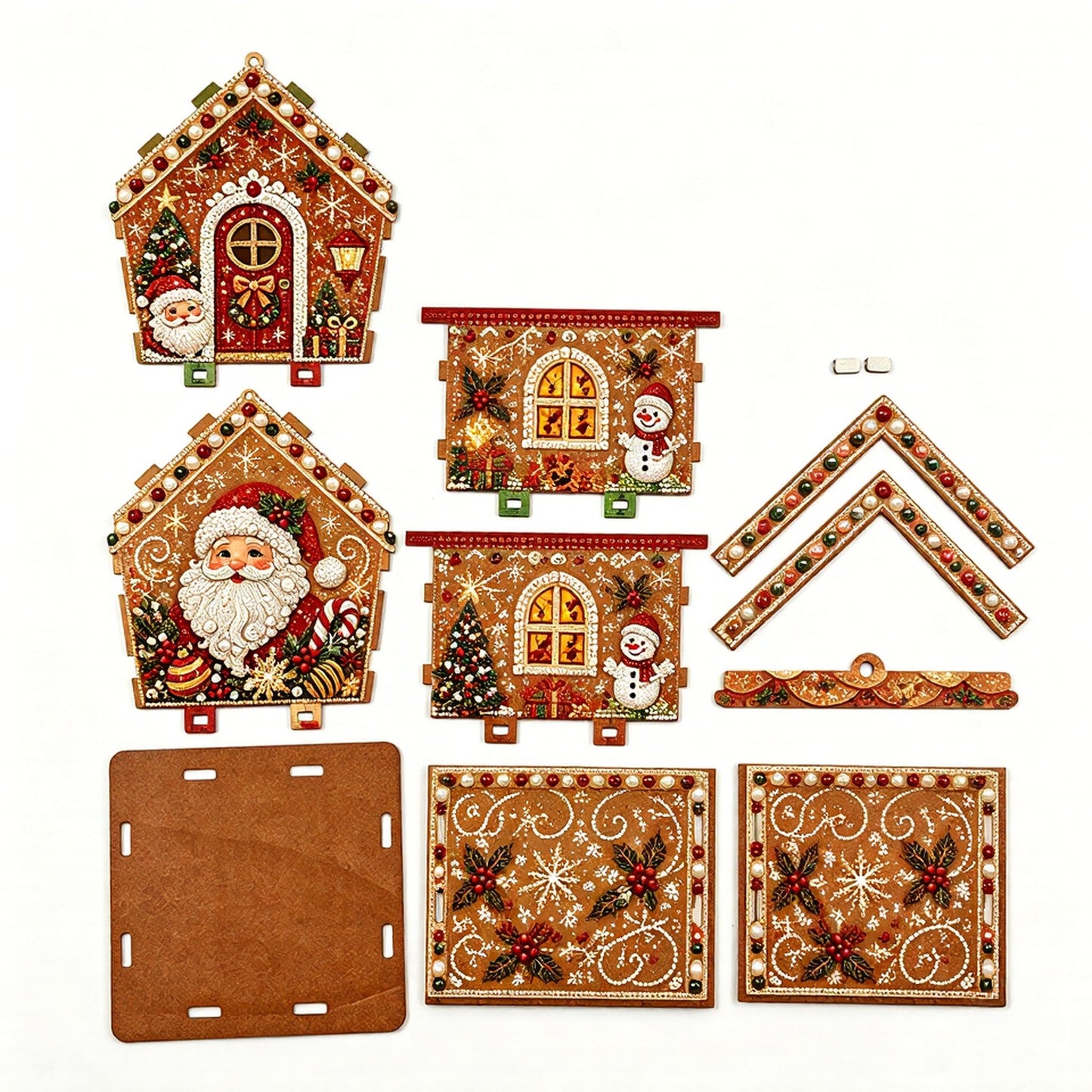 ✨ Christmas Wooden House 3D Diamond Art DIY Kit — Craft Your Own Sparkling Holiday Display! 🎄✨