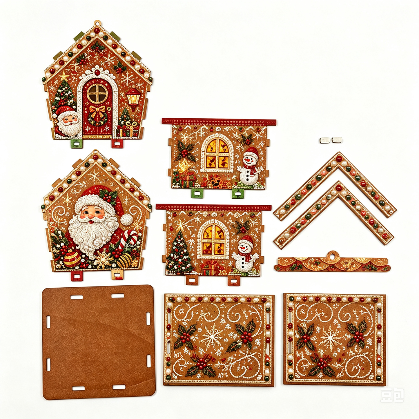 ✨ Christmas Wooden House 3D Diamond Art DIY Kit — Craft Your Own Sparkling Holiday Display! 🎄✨