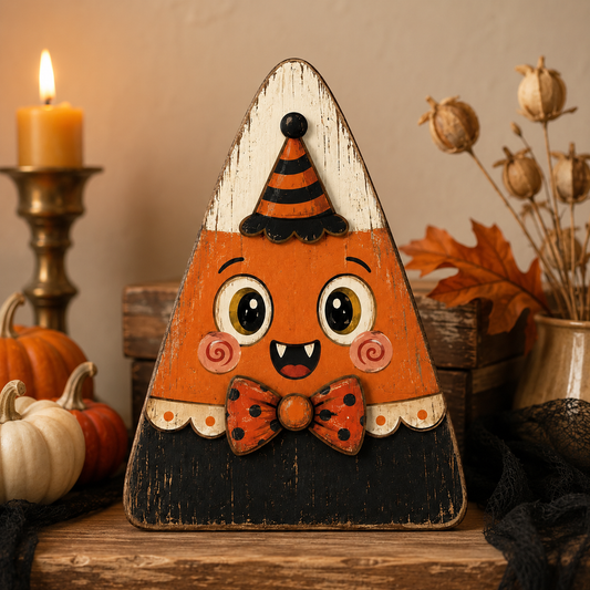 🎃 Vintage Wooden Halloween Figurines — Add Retro Nostalgic Charm to Your Tabletop! 🍂