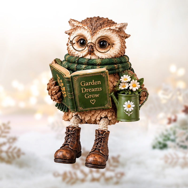 🦉 Reading Owl Figurine – A Tiny Bookworm Buddy with Big Heart Energy✨
