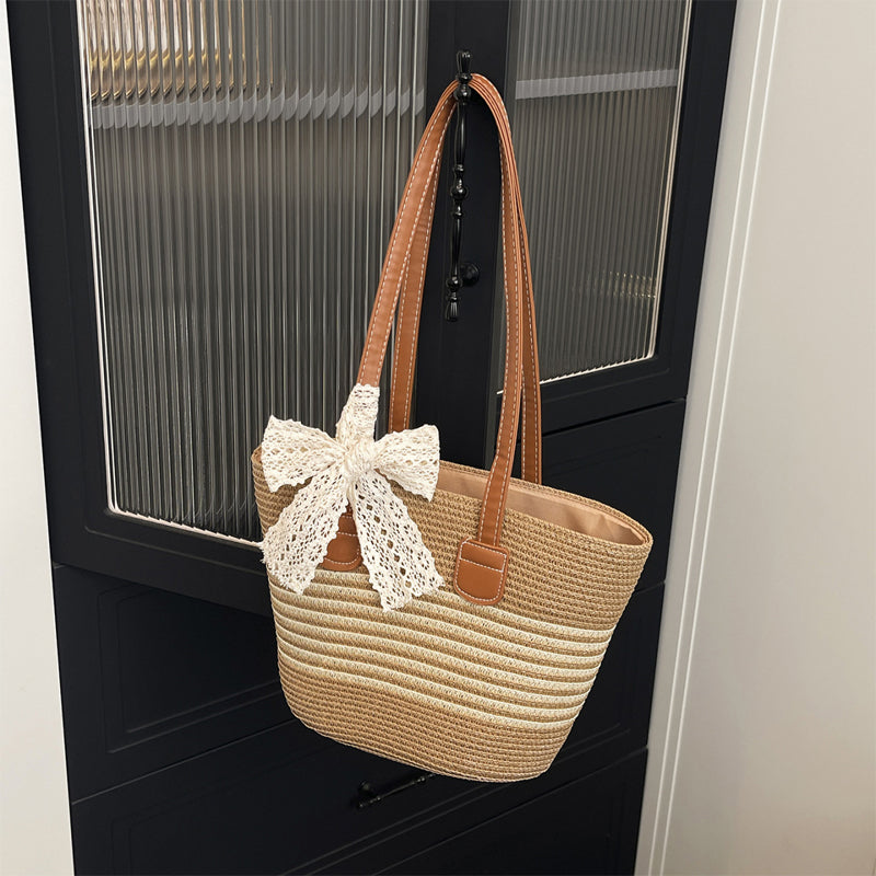 ☀️Timeless summer elegance, naturally woven--Boho Handwoven Summer Tote🌊