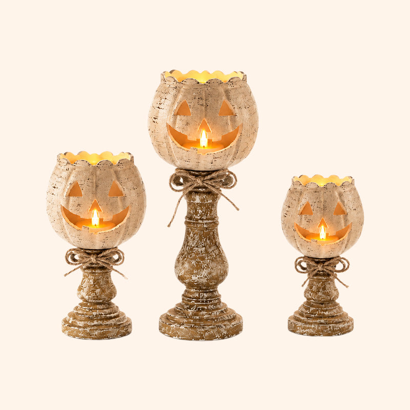 🎃🕯️Cute Halloween Pumpkin Candle Holder – Cozy Autumn Glow & Festive Charm! ✨