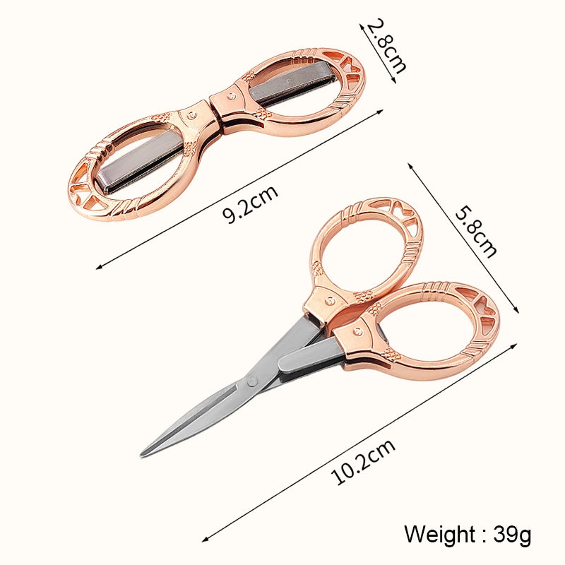✂️Portable stainless steel folding scissors in the shape of a kissing fish 🐟