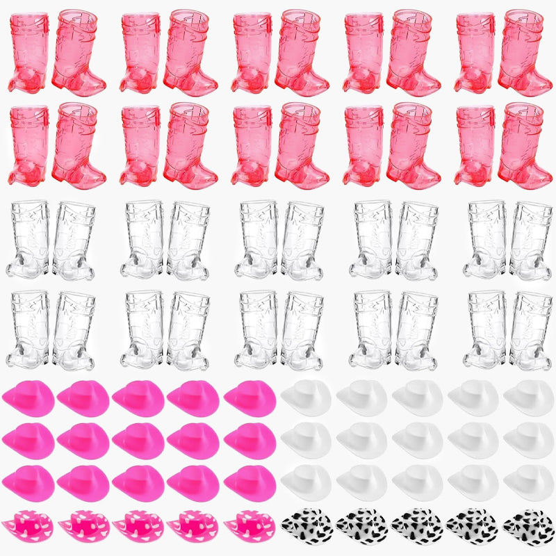 🤠 Cowboy Boot-Shaped Plastic Shot Glasses – Saddle Up Your Next Party