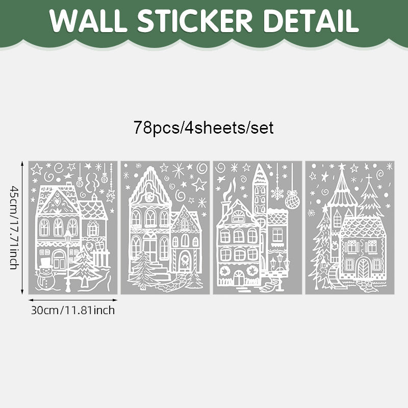 ❄️ Christmas Village Window Decals – A Touch of Holiday Magic for Bare Glass