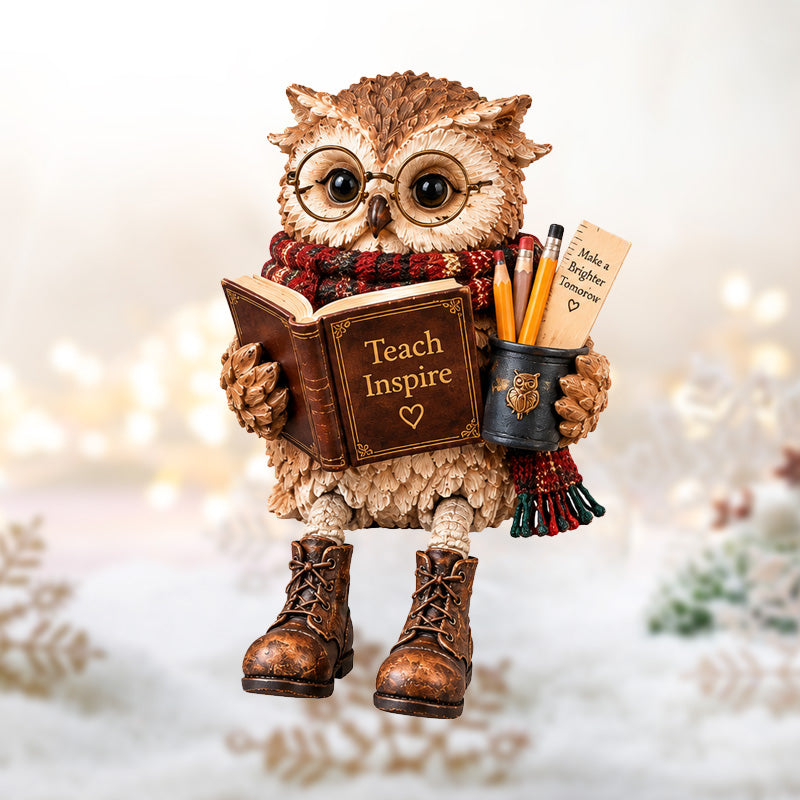 🦉 Reading Owl Figurine – A Tiny Bookworm Buddy with Big Heart Energy✨