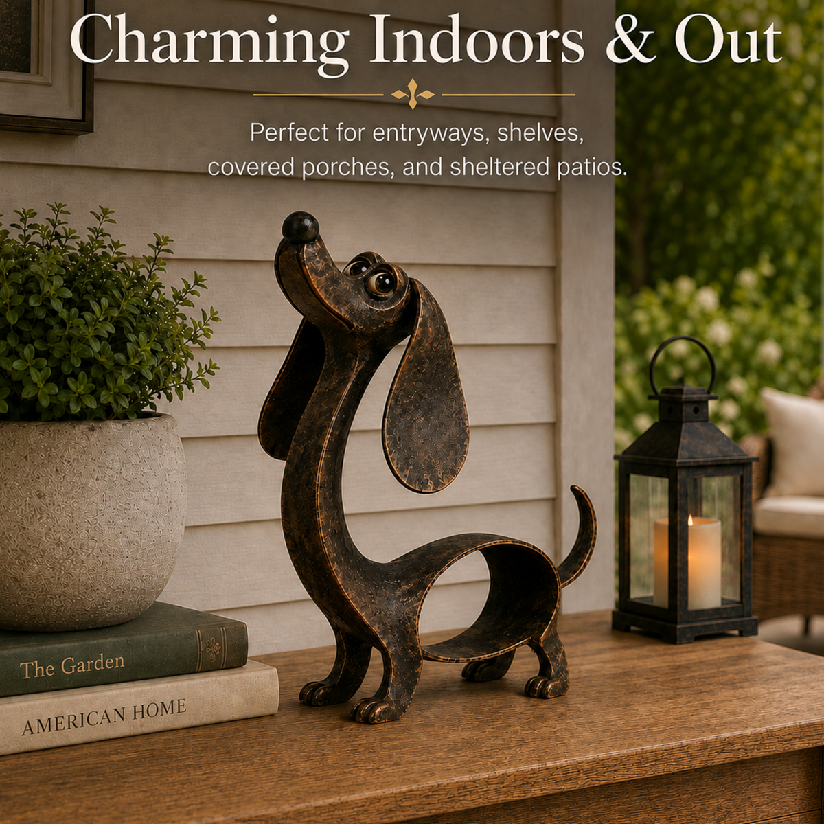 🐾Rustic Dachshund Metal Sculpture