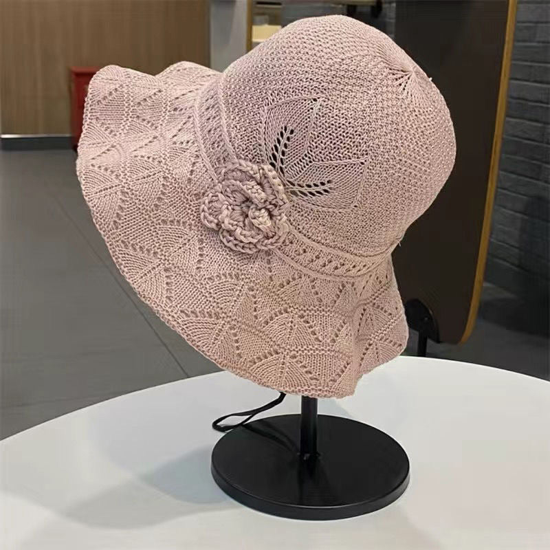 ✨A combination of style and breathability--🌸Floral pattern perforated bucket hat