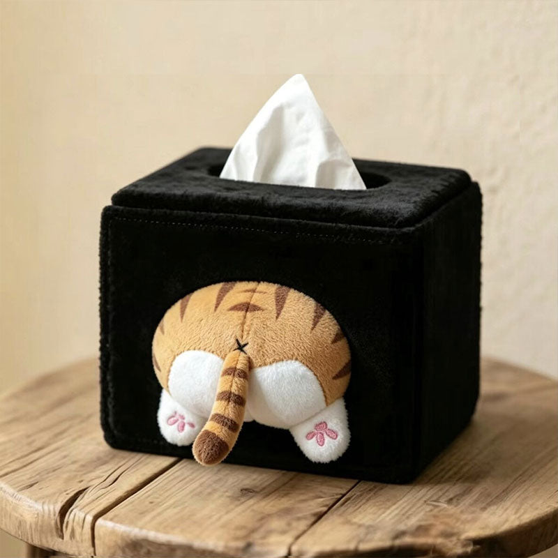 🐱Bring some cheeky fun to your home--Cat Butt Tissue Box