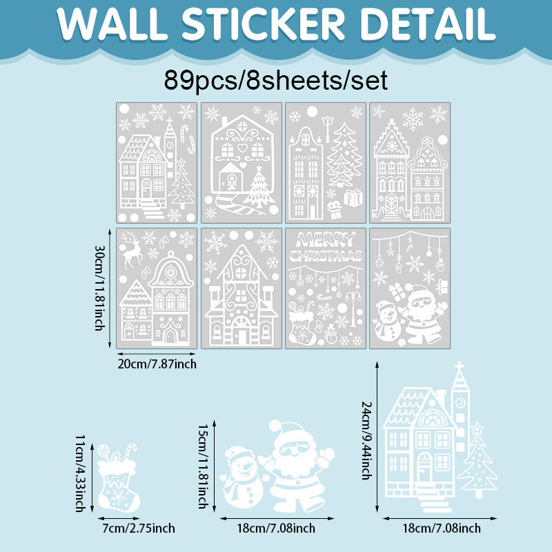 ❄️ Christmas Village Window Decals – A Touch of Holiday Magic for Bare Glass