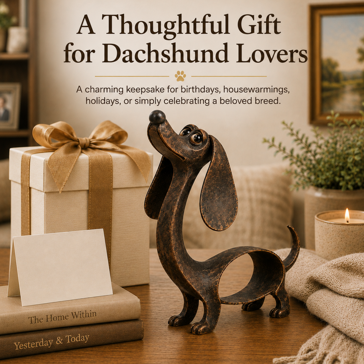 🐾Rustic Dachshund Metal Sculpture
