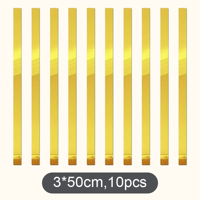 ✨ Long Strip Mirror Wall Stickers: Modern Peel-&-Stick Reflective Decor! 🪞