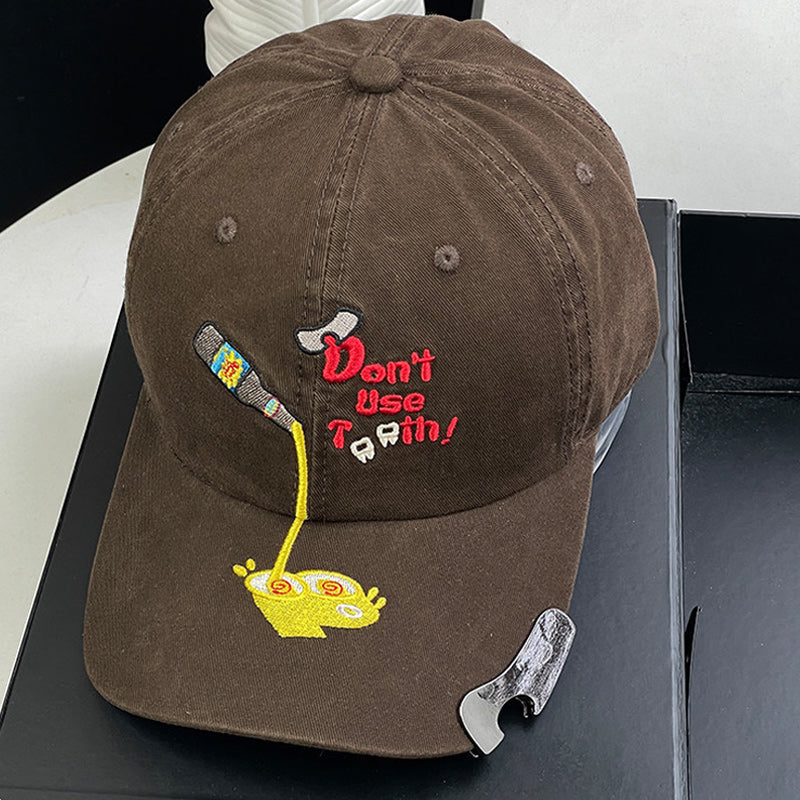🧢 🍺Adjustable Outdoor Sun Hat-Built--In Bottle Opener Baseball Cap