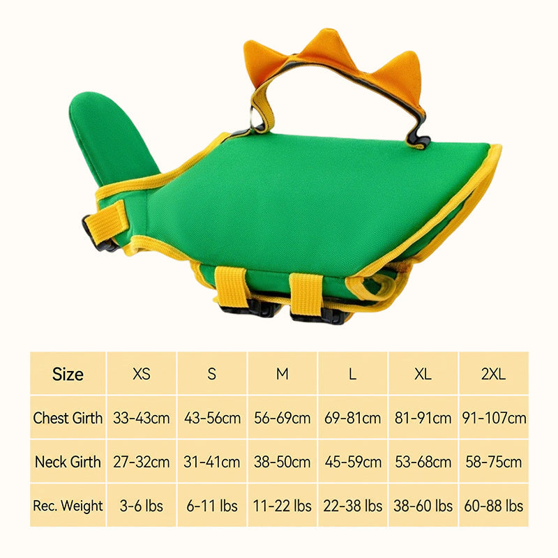 🐶🏊‍♂️Animal Design Dog Life Flotation Vest — High Buoyancy & Top Rescue Handle! ✨