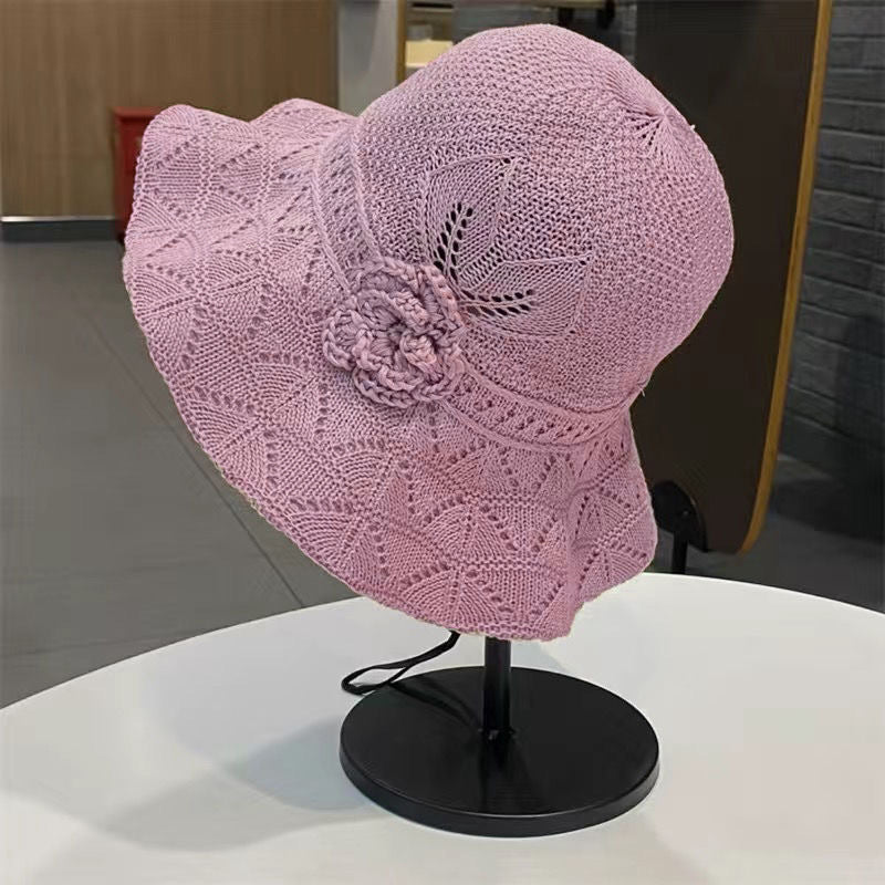 ✨A combination of style and breathability--🌸Floral pattern perforated bucket hat