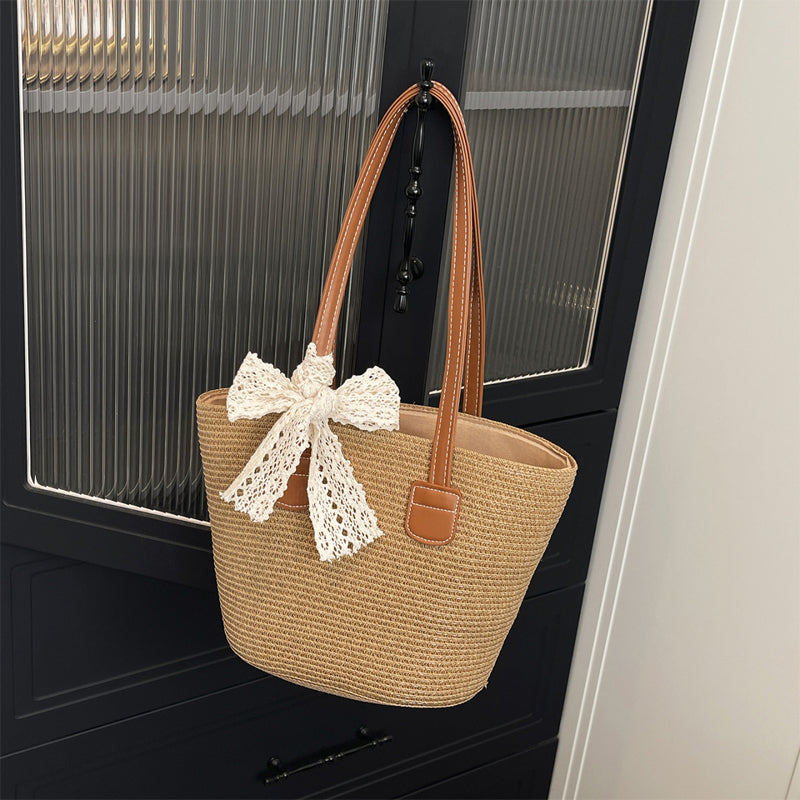 ☀️Timeless summer elegance, naturally woven--Boho Handwoven Summer Tote🌊