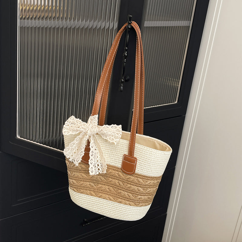 ☀️Timeless summer elegance, naturally woven--Boho Handwoven Summer Tote🌊